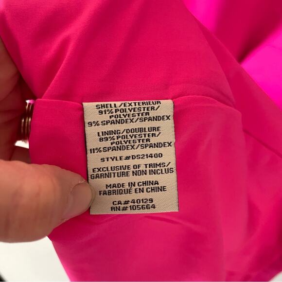 NWT New Debbie Shuchat Fuchsia Pink Bodycon Sheath Dress Size 8 - Picture 5 of 6